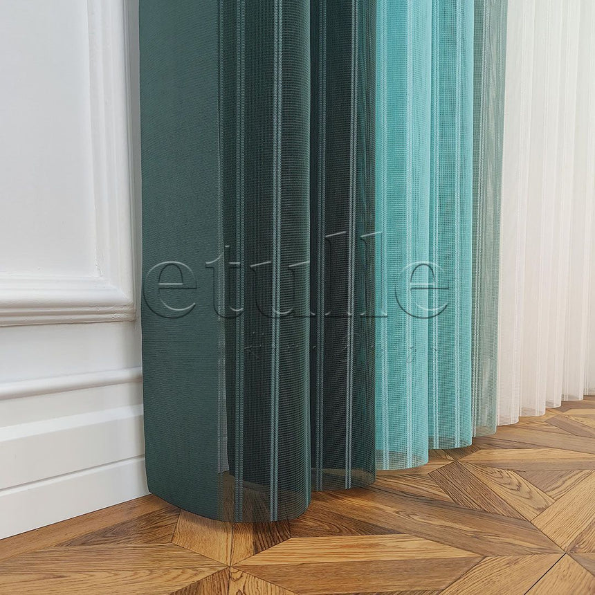 Palm - Striped Vertical Tulle Curtain