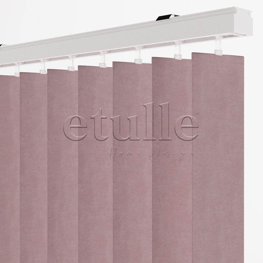 Pink Blackout Fabric Vertical Blinds | Seraphina