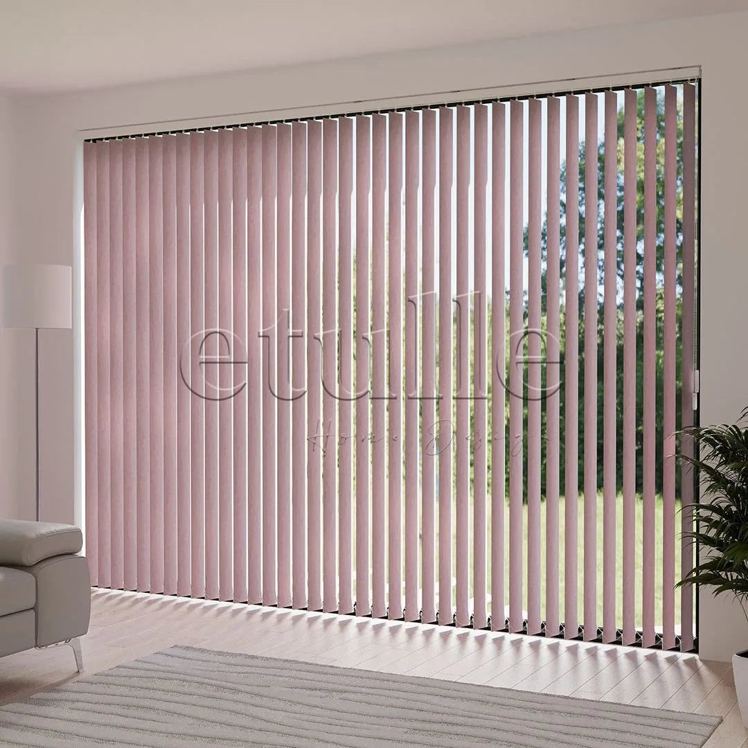 Pembe Blackout Kumaş Dikey Perde | Seraphina