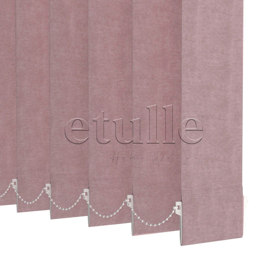 Pink Blackout Fabric Vertical Blinds | Seraphina