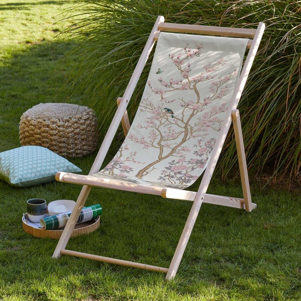 Pink Flower Design Sun Lounger - SZL304