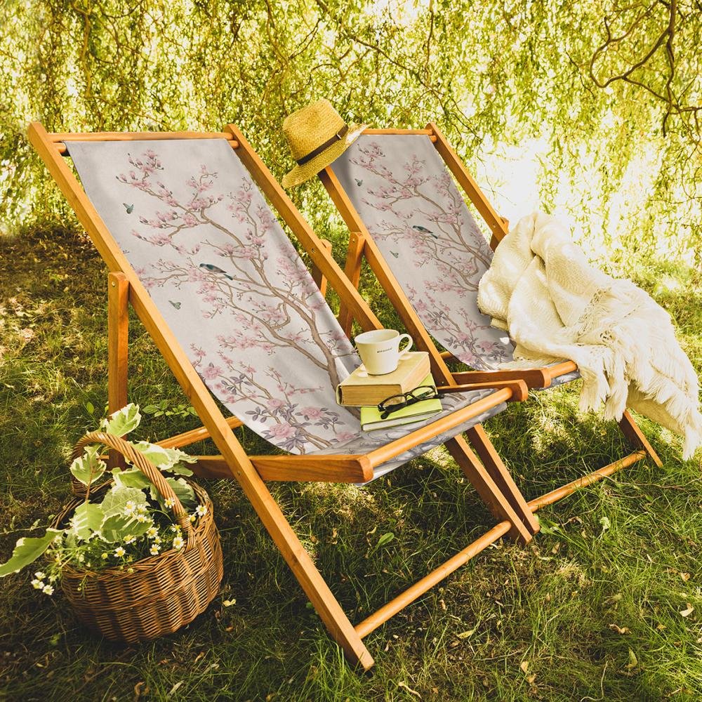Pink Flower Design Sun Lounger - SZL304