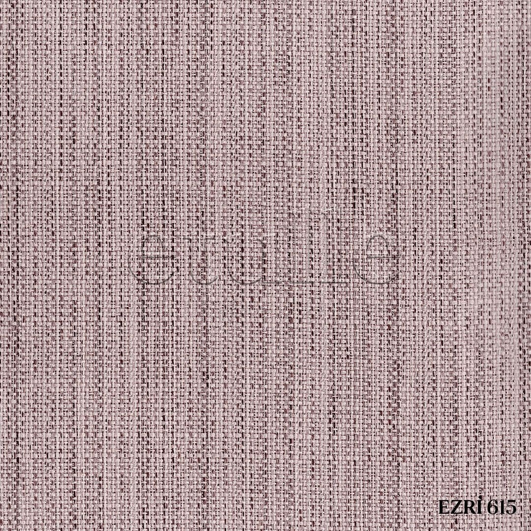 Pembe Keten Desen Efekli Dökümlü Fon Perde | Ezri