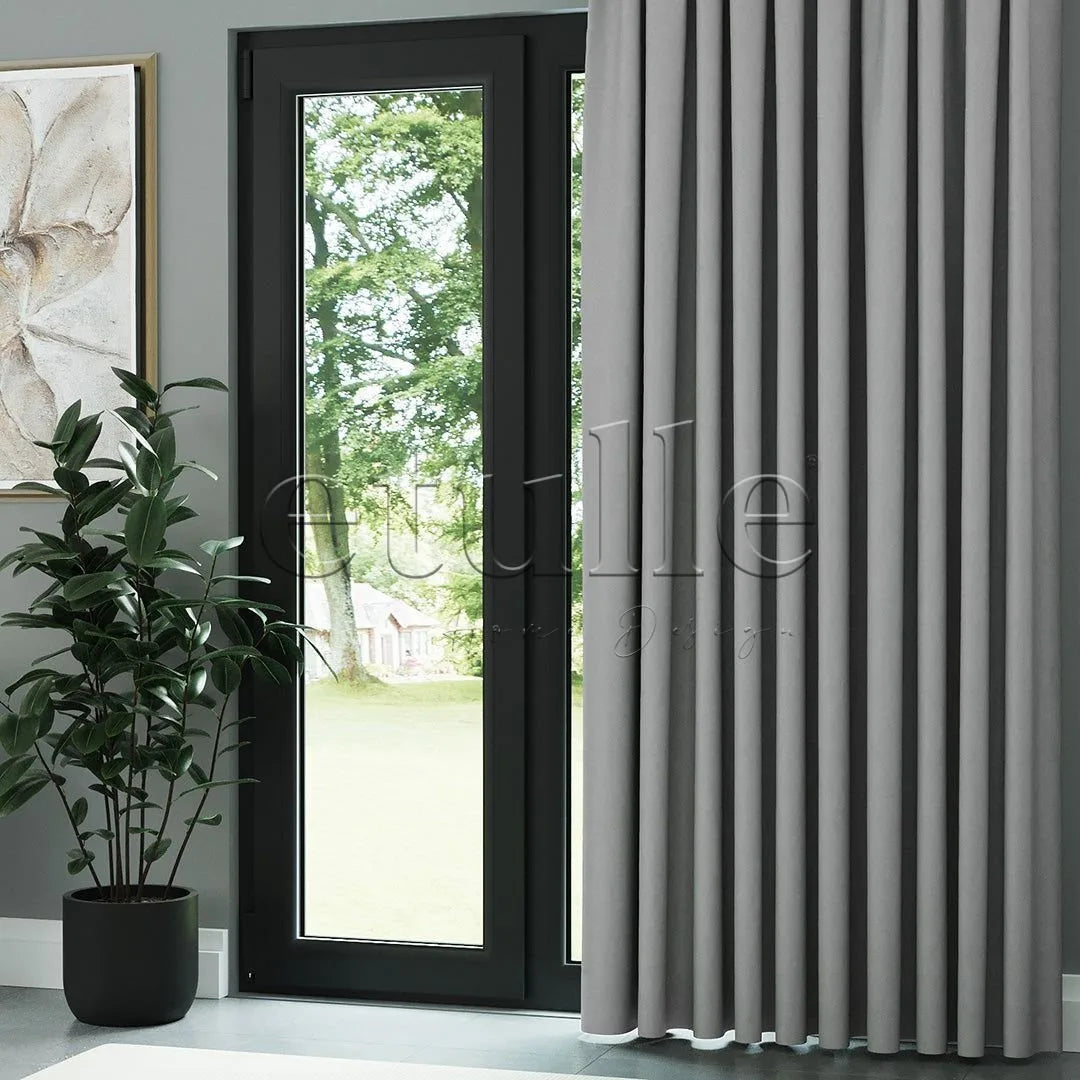 Platin Gri Blackout Karartma Fon Perde | Larice