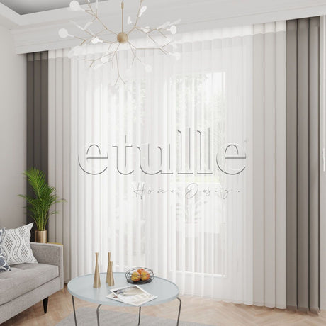 Prima - Plain Vertical Tulle Curtain