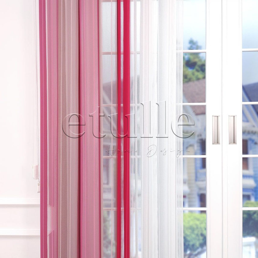 Pure - Striped Vertical Tulle Curtain