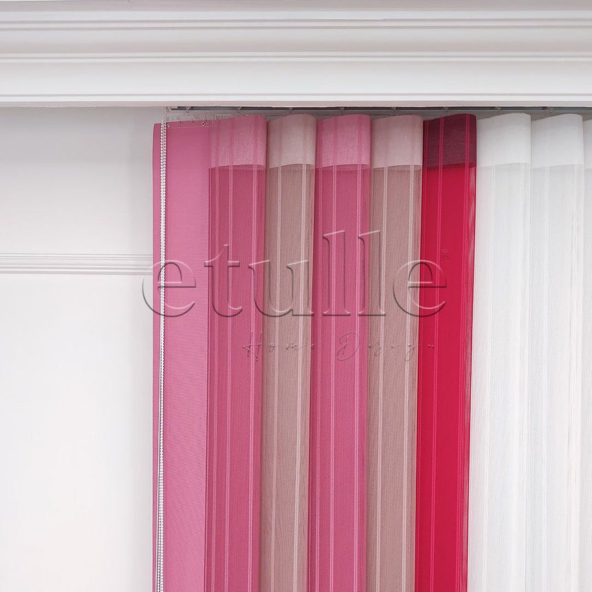 Pure - Striped Vertical Tulle Curtain