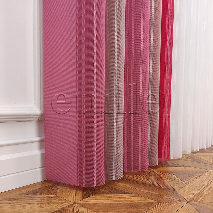 Pure - Striped Vertical Tulle Curtain