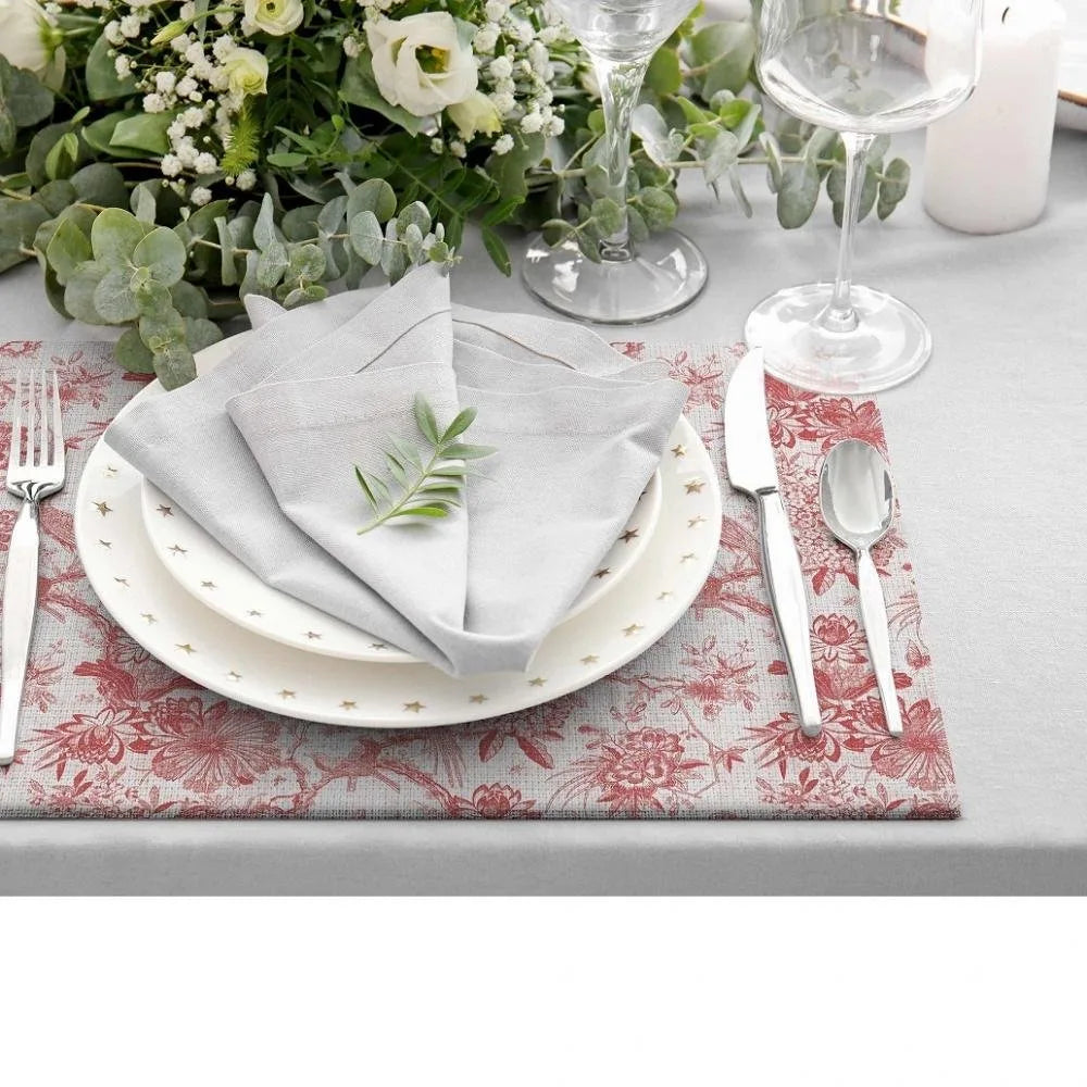 Red Garden Kumaş Amerikan Servis 4'lü Set 35X50