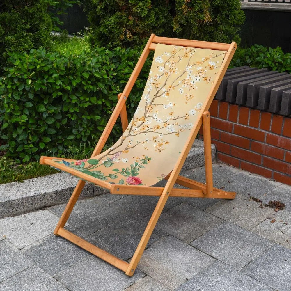 Renkli Çiçek Detaylı Şezlong - SZL306