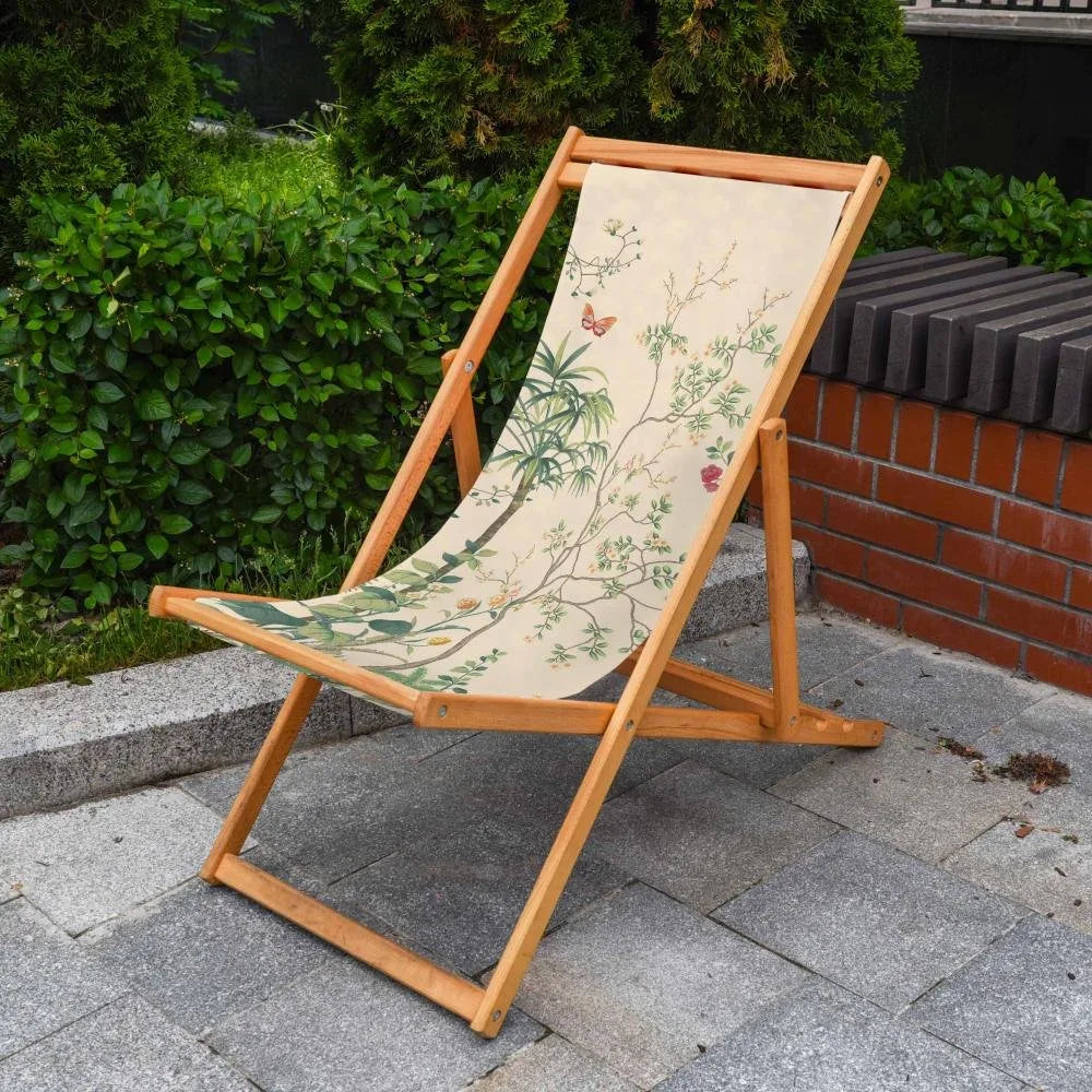 Renkli Çiçek Tasarımlı Şezlong - SZL305