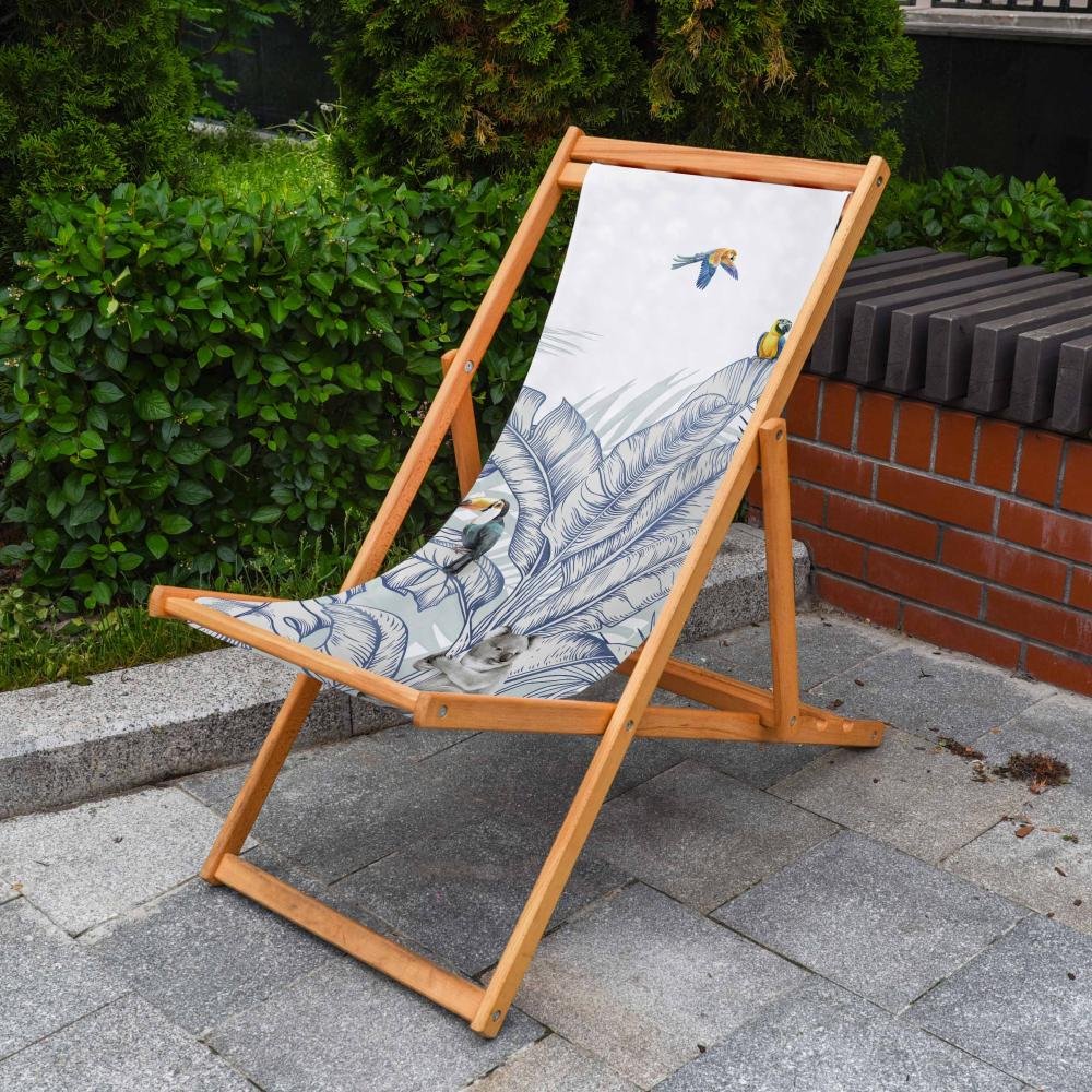 Renkli Kuş Detaylı Şezlong - SZL307