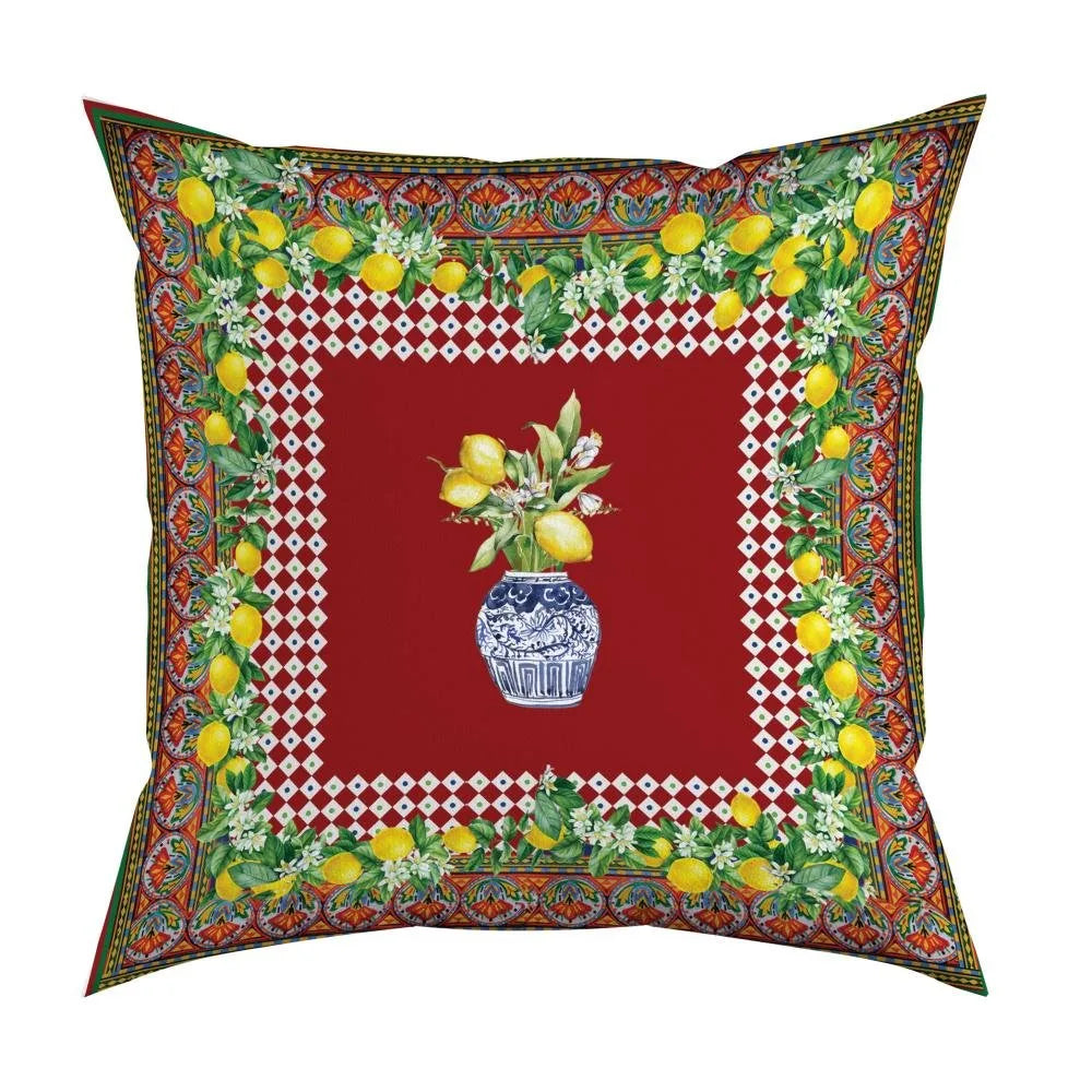 Renkli Limon Desenli Yastık - EY252