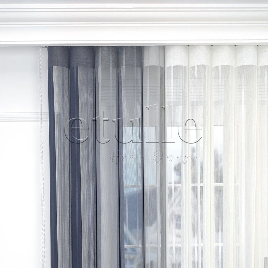 Rotterdam - Striped Vertical Tulle Curtains