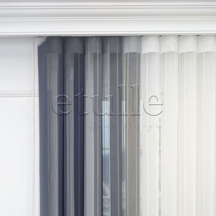 Rotterdam - Striped Vertical Tulle Curtains