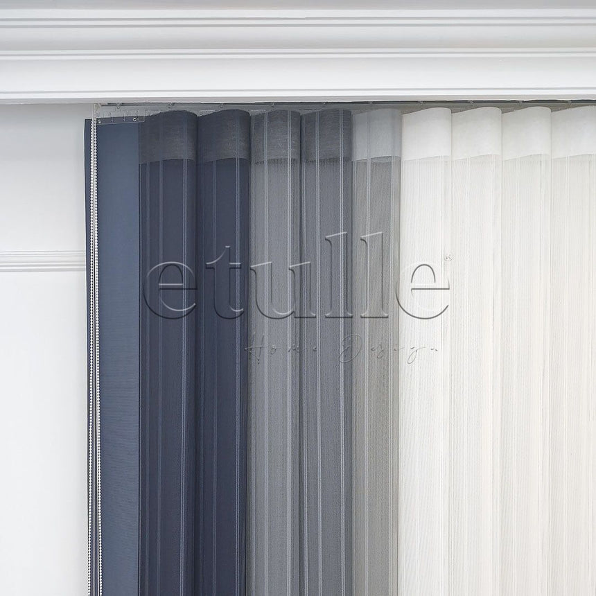 Rotterdam - Striped Vertical Tulle Curtains