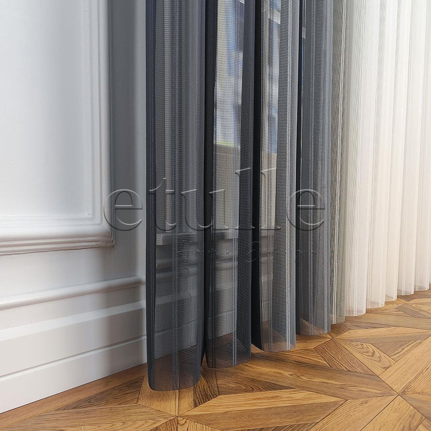 Rotterdam - Striped Vertical Tulle Curtains