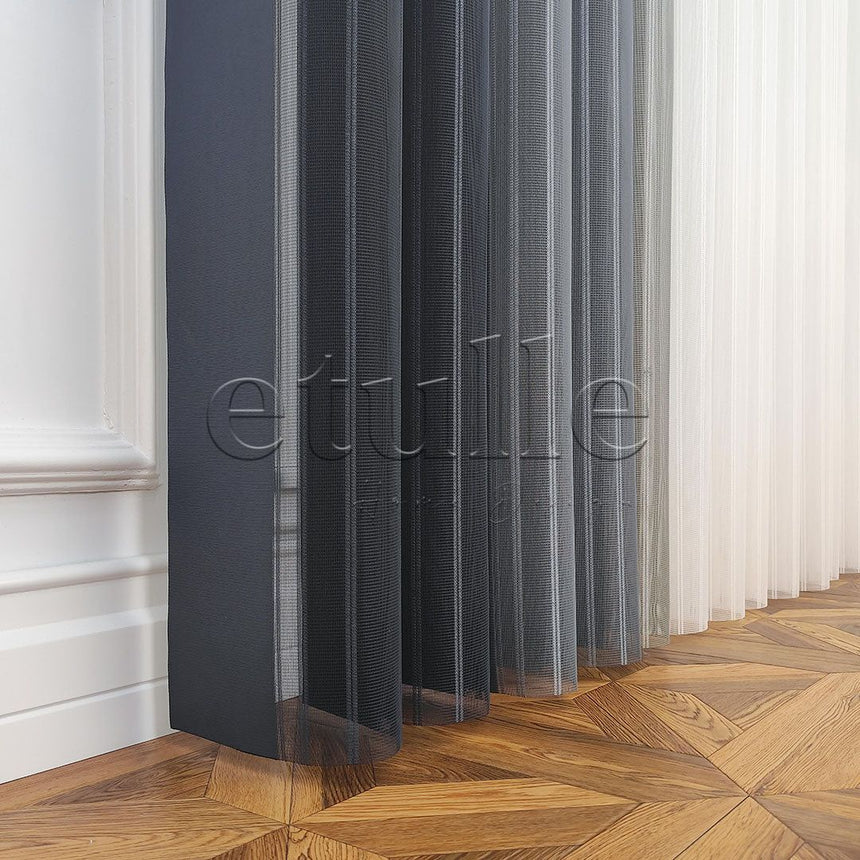 Rotterdam - Striped Vertical Tulle Curtains