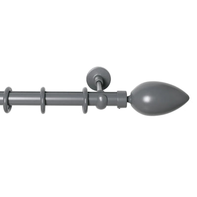 Rustic Curtain Rod 30 mm - Dark Grey - Drop