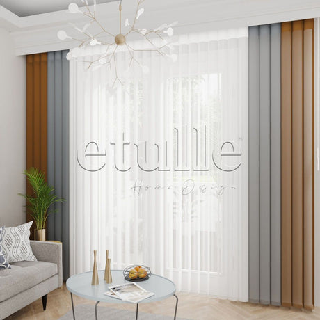 Safe - Plain Vertical Tulle Curtain