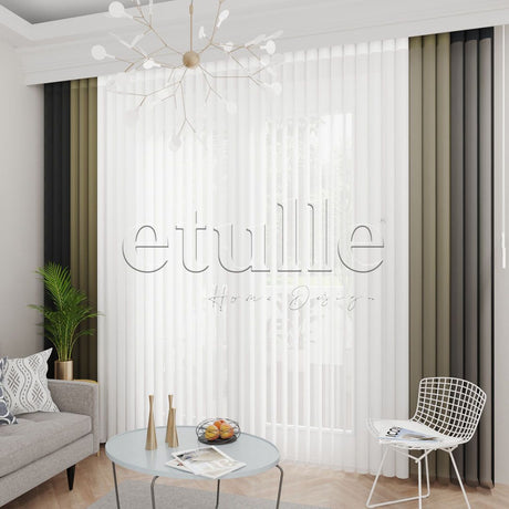 Satinato - Narrow Vertical Tulle Curtain