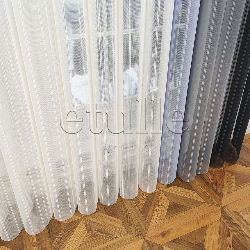 Simple - Striped Vertical Tulle Curtain