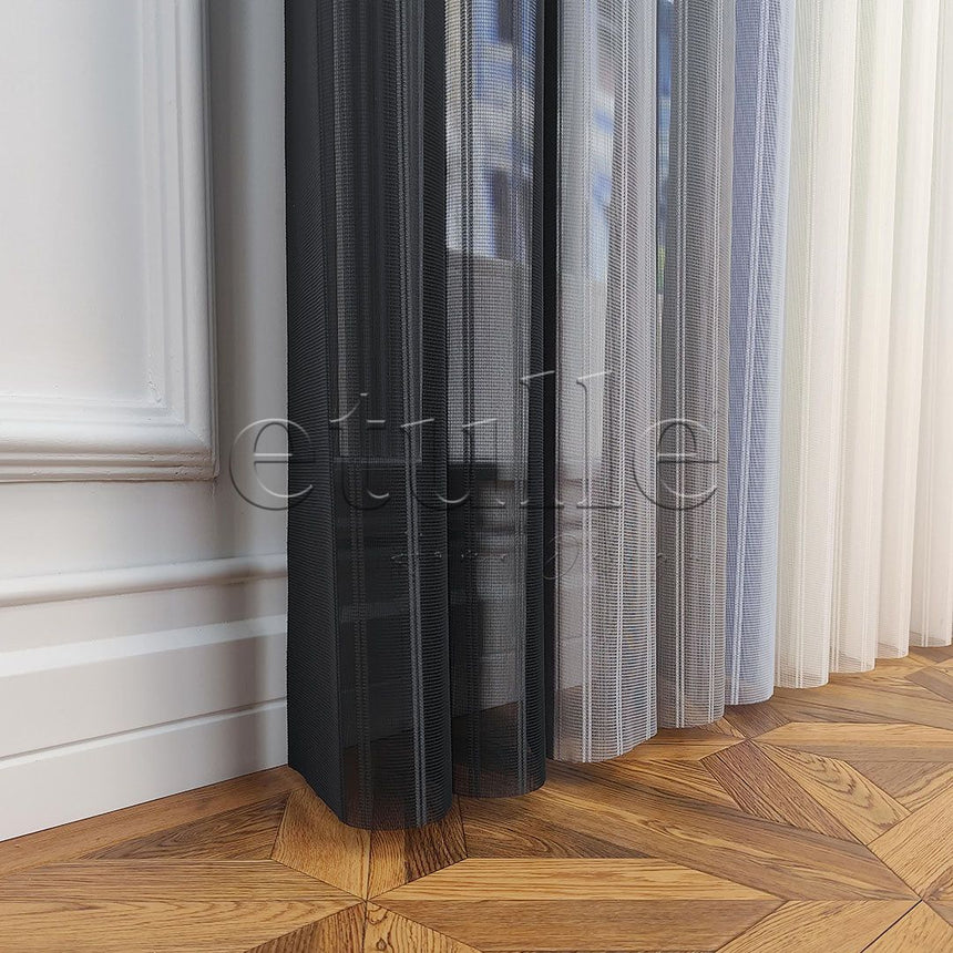 Simple - Striped Vertical Tulle Curtain