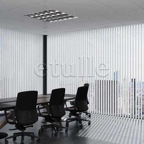 Black Striped PVC Vertical Blinds