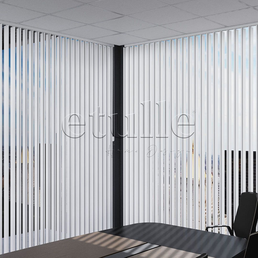 Black Striped PVC Vertical Blinds