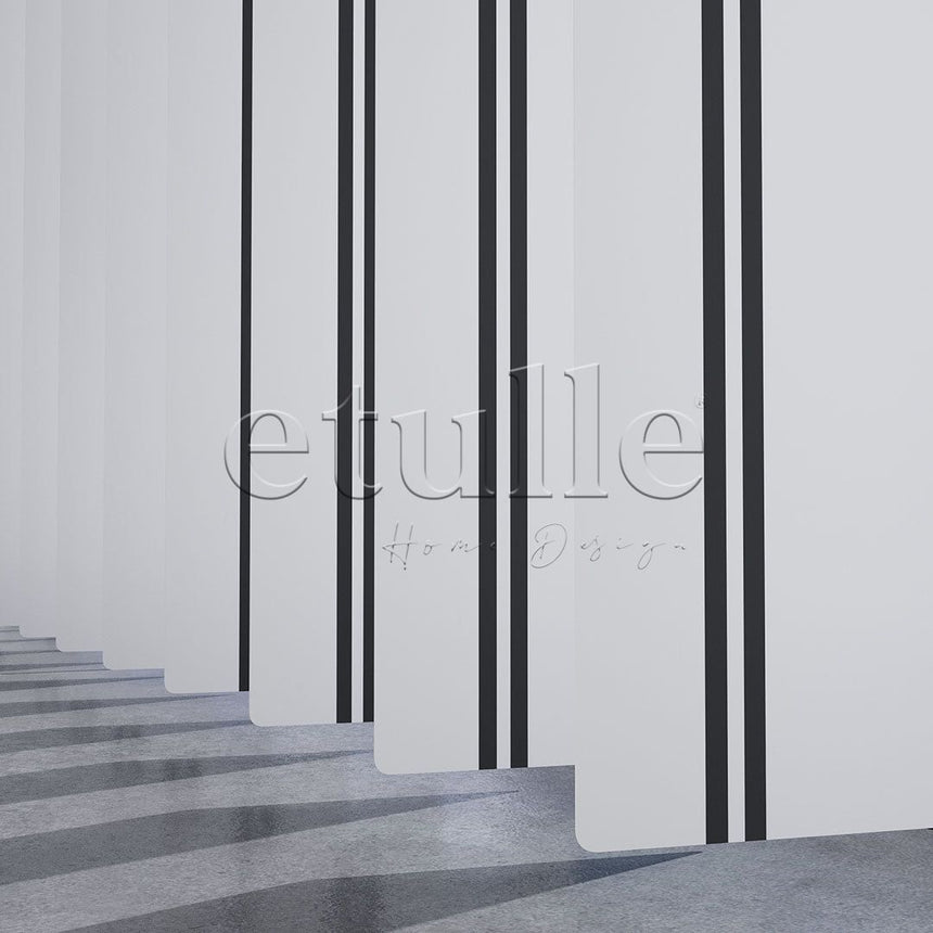 Black Striped PVC Vertical Blinds