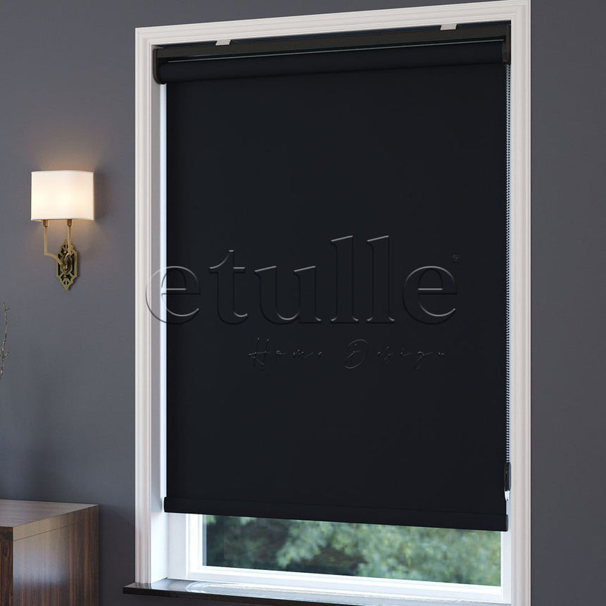 Black Matte Roller Blinds | Luca