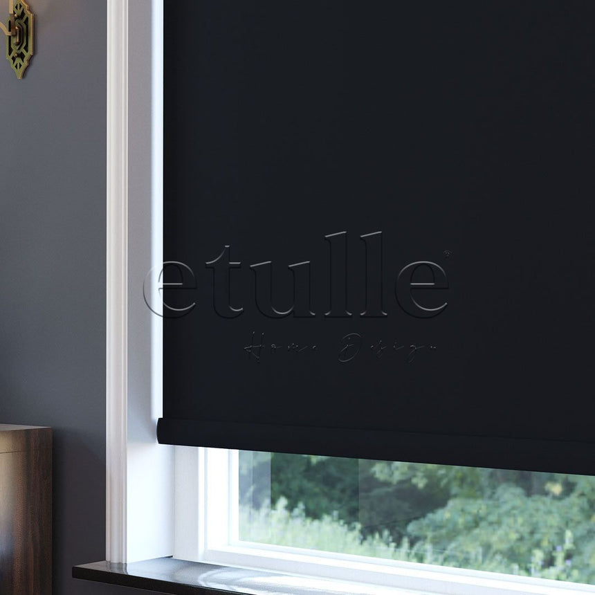 Black Matte Roller Blinds | Luca