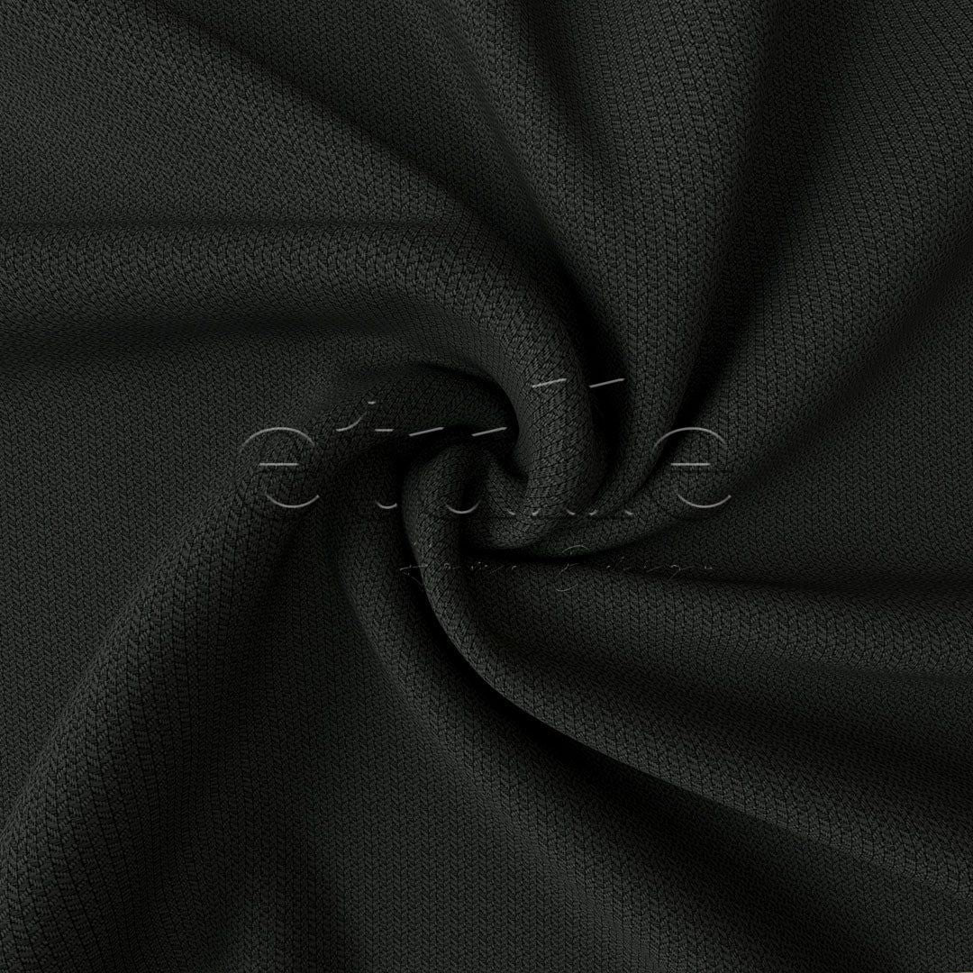 Black Modern Herringbone Pattern Curtain | Cirrus