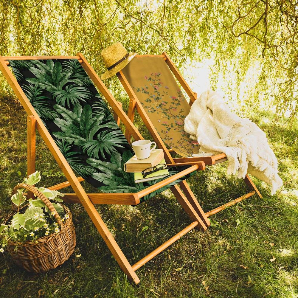 Black Palm Foldable Sun Lounger - SZL12