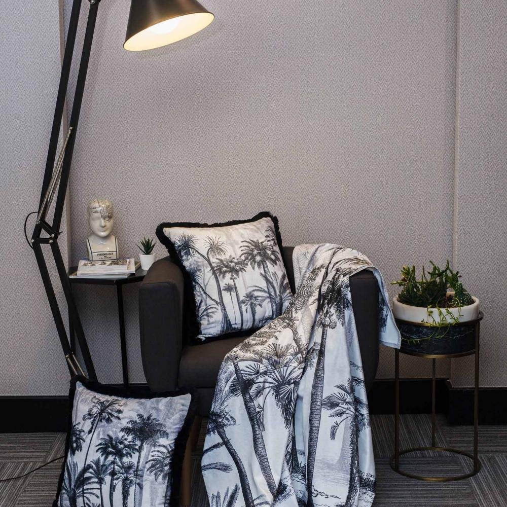 Black Palm Cushion - EY101