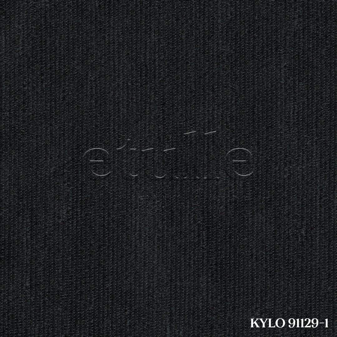 Black Glossy Corduroy Drapery | Kylo
