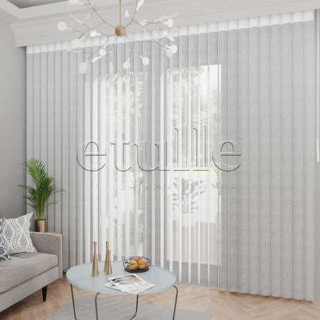 Skola - Jacquard Vertical Tulle Curtain