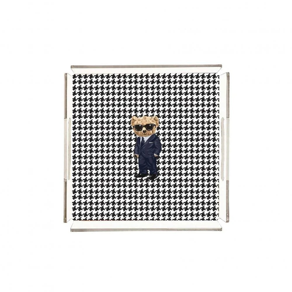 Teddy Pleksi Tepsi -PT2127 -25x25cm