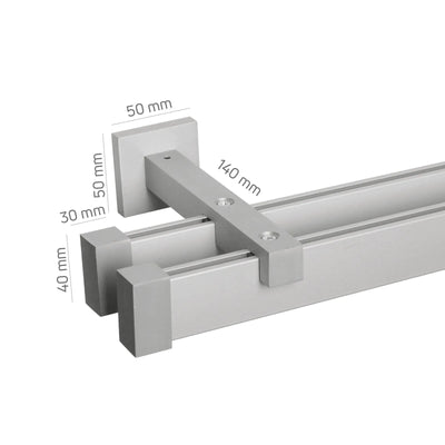 Single Channel Aluminum Metal Curtain Track with Rectangular Head Vectra LT3512