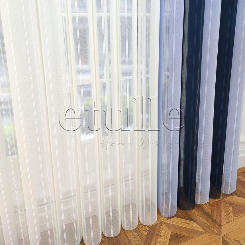 Tulle - Striped Vertical Tulle Curtain