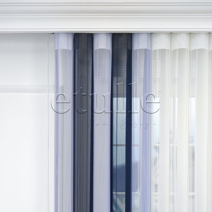 Tulle - Striped Vertical Tulle Curtain