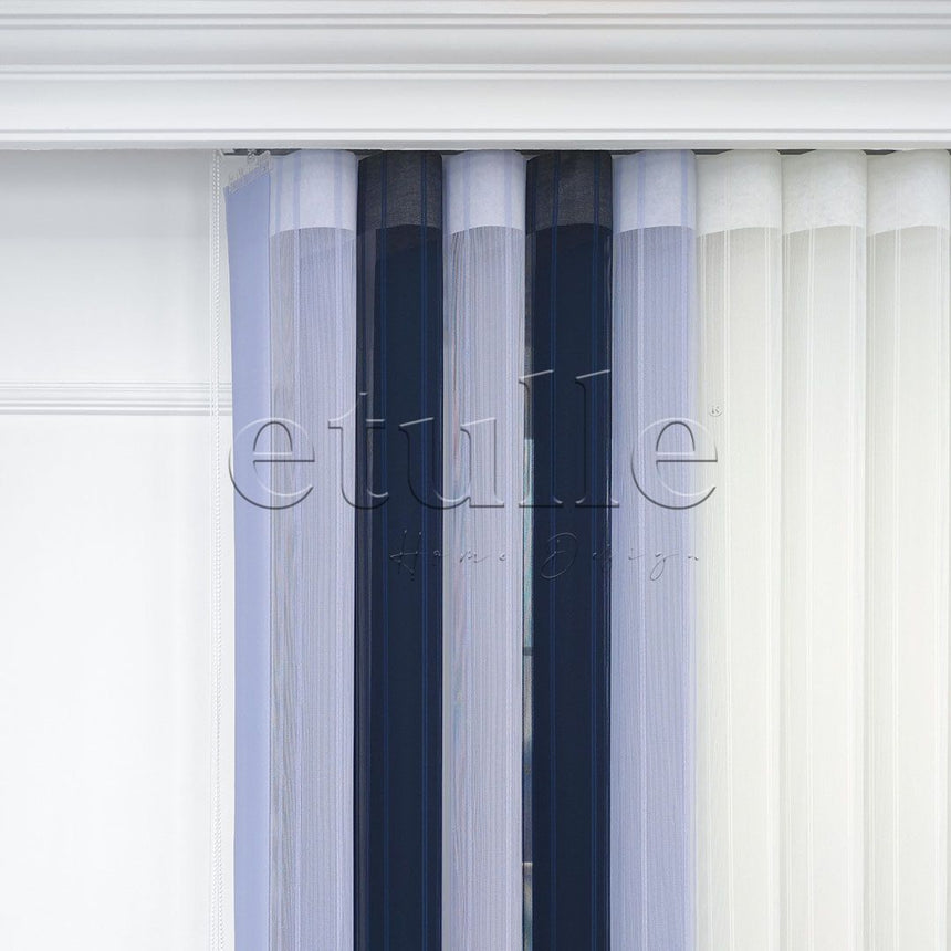 Tulle - Striped Vertical Tulle Curtain