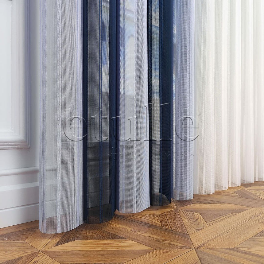 Tulle - Striped Vertical Tulle Curtain