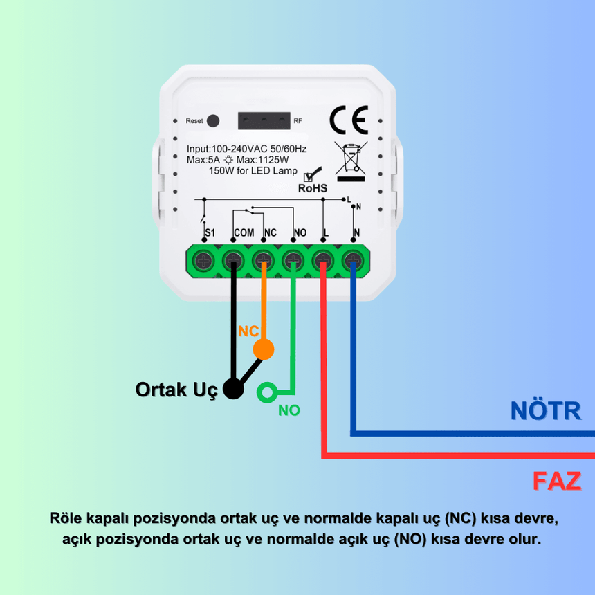 Tuya Mini Zigbee Kuru Kontak Röle