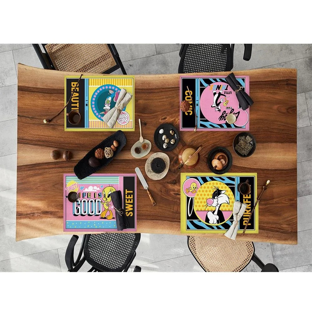 Tweety Teams Kumaş Amerikan Servis 4'lü Set 35X50CM