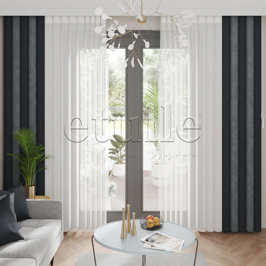 Valentina - Printed Vertical Tulle Curtain