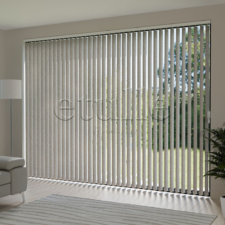 Mink Blackout Fabric Vertical Blinds | Mia