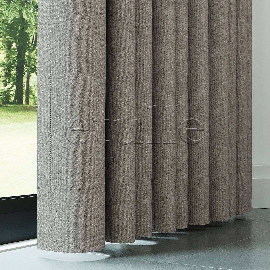 Mink Matte Corduroy Blackout Curtain | Elvey
