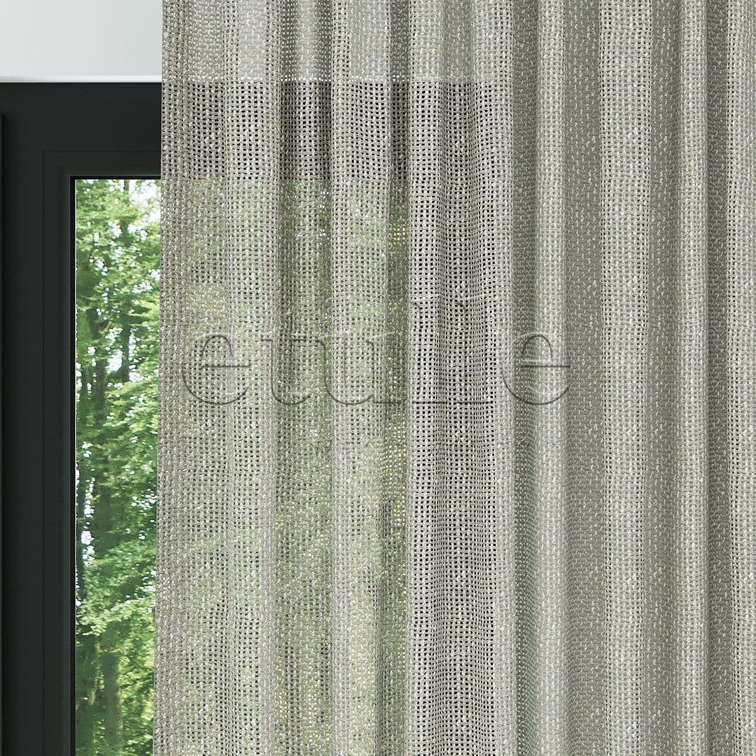 Mink Modern Thick Woven Decorative Mesh Plain Tulle Curtain | Sway