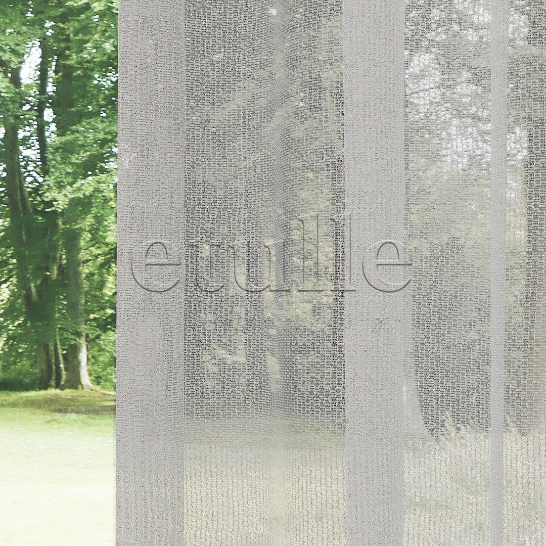 Mink Floor-Textured Plain Tulle Curtain | Matrix